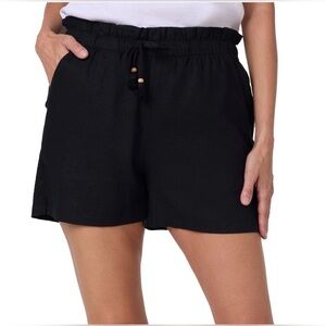 HANG TEN Women's Linen Blend Summer Shorts - Lightweight Casual Elastic Waist XL